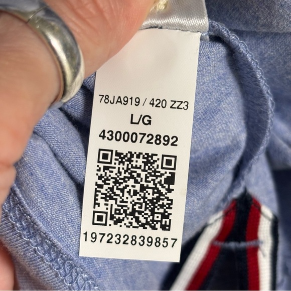 Tommy Hilfiger Slim Fit Short Sleeve Cotton Polo-Blue-Men Large - Picture 6 of 6